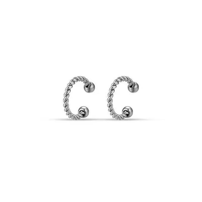 Orecchini Ear Cuff da donna in acciaio Luca Barra OK1254