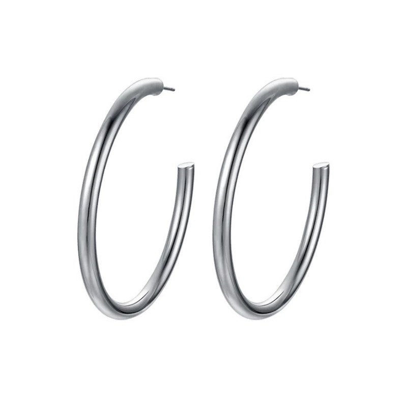 Luca Barra OK1270 women's steel circle earrings