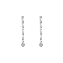 Load image into Gallery viewer, Luca Barra OK1286 women&#39;s steel earrings with crystals and hearts
