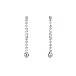 Luca Barra OK1287 women's steel earrings with crystals