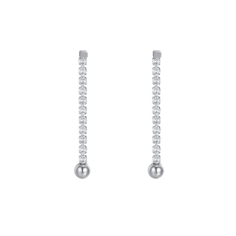 Luca Barra OK1287 women's steel earrings with crystals