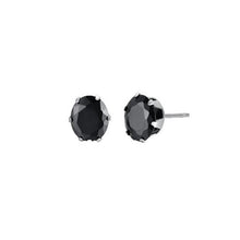 Load image into Gallery viewer, Luca Barra OK1336 men&#39;s steel earrings with black crystals
