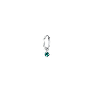 Mono orecchini da donna in acciaio cerchio con zircone Luca Barra OK1491