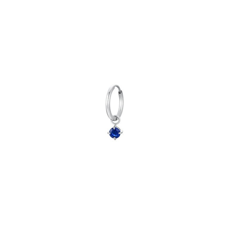 Mono orecchini da donna in acciaio cerchio con zircone Luca Barra OK1492
