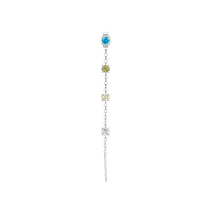 Mono orecchino da donna in acciaio con cristalli Luca Barra OK1534
