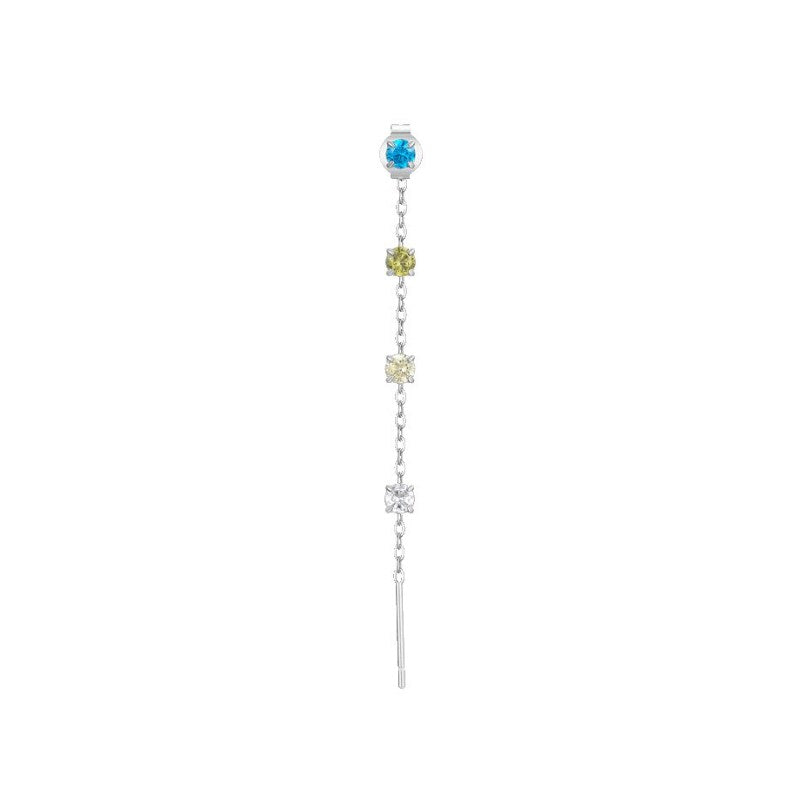 Mono orecchino da donna in acciaio con cristalli Luca Barra OK1534