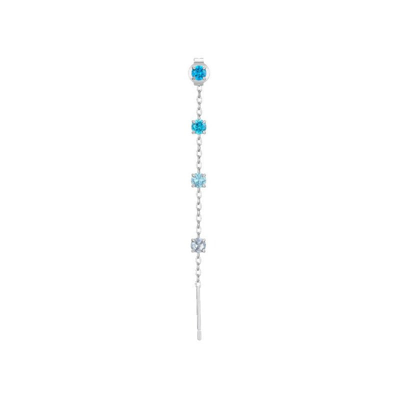 Mono orecchino da donna in acciaio con cristalli Luca Barra OK1538