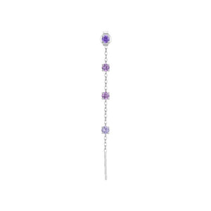 Mono orecchino da donna in acciaio con cristalli Luca Barra OK1541