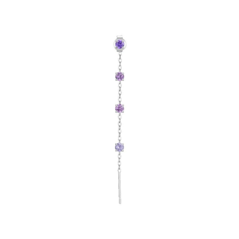 Mono orecchino da donna in acciaio con cristalli Luca Barra OK1541