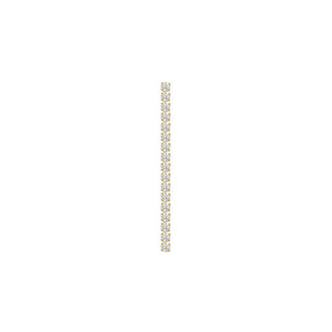 Mono orecchino tennis da donna in acciaio dorato con zirconi Luca Barra OK1547