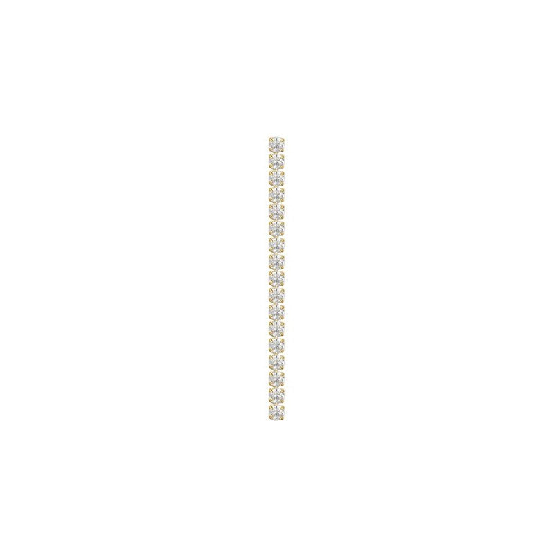 Mono orecchino tennis da donna in acciaio dorato con zirconi Luca Barra OK1547