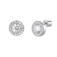 Load image into Gallery viewer, Orecchini donna in acciaio con cuori e zirconi Luca Barra OK1589
