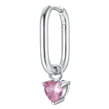Load image into Gallery viewer, Mono Orecchino donna in acciaio con zircone Luca Barra OK1654
