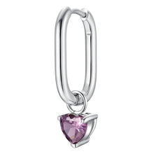 Load image into Gallery viewer, Mono Orecchino donna in acciaio con zircone Luca Barra OK1655
