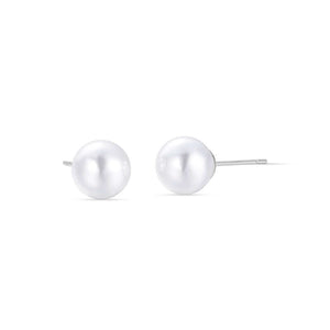 Orecchini da donna in acciaio con perle 6mm Luca Barra OK932