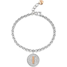Carica l&#39;immagine nel visualizzatore di Gallery, Bracciale da donna in Acciaio Ops Objects Coin lettera I Glitter OPSBR-678

