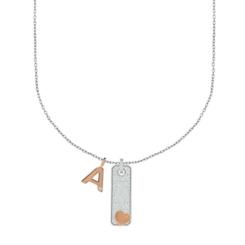 Collana da donna in Acciaio Ops Objects Lettera P Glitter OPSCL-671