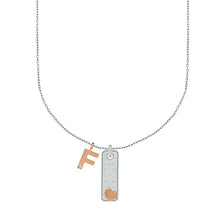 Carica l&#39;immagine nel visualizzatore di Gallery, Collana da donna in Acciaio Ops Objects Lettera F Glitter OPSCL-676
