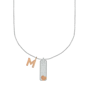 Collana da donna in Acciaio Ops Objects Lettera M Glitter OPSCL-680