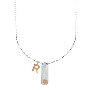Collana da donna in Acciaio Ops Objects Lettera R Glitter OPSCL-684