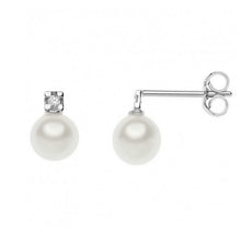 Load image into Gallery viewer, Comete Pearl and Diamond ORP 701 white gold women&#39;s earrings

