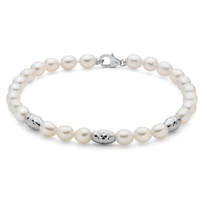 Bracciale da donna in argento con perle Miluna PBR3639B