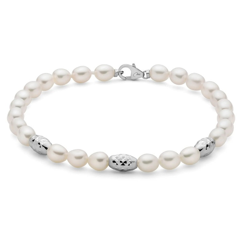 Bracciale da donna in argento con perle Miluna PBR3639B