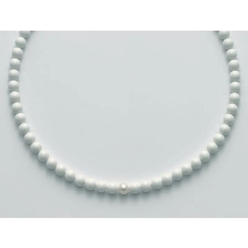 Collana Da Donna Pasta di corallo  bianco Miluna PCL4442