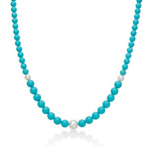Carica l&#39;immagine nel visualizzatore di Gallery, Collana da Donna Miluna Turchese Perle PCL6704
