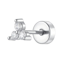 Load image into Gallery viewer, Orecchio da donna in acciaio dotato con zirconi Luca Barra PR115
