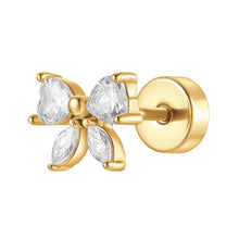 Load image into Gallery viewer, Orecchio da donna in acciaio dotato con fiocco e zirconi Luca Barra PR123
