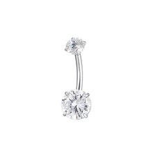 Load image into Gallery viewer, Piercing ombelico da donna in acciaio con sfera e zircone Luca Barra PR144
