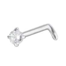 Load image into Gallery viewer, Piercing naso donna in acciaio con zircone Luca Barra PR151
