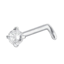 Carica l'immagine nel visualizzatore di Gallery, Piercing naso donna in acciaio con zircone Luca Barra PR153

