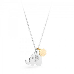 Collana da donna in acciaio ciondolo elefantino S'Agapõ SBK04