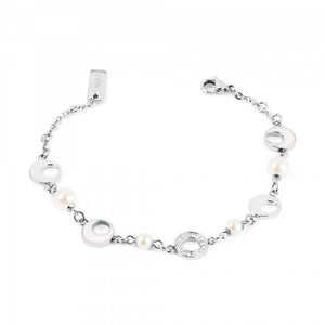 Bracciale da donna in acciaio con perle S'Agapõ SCL11