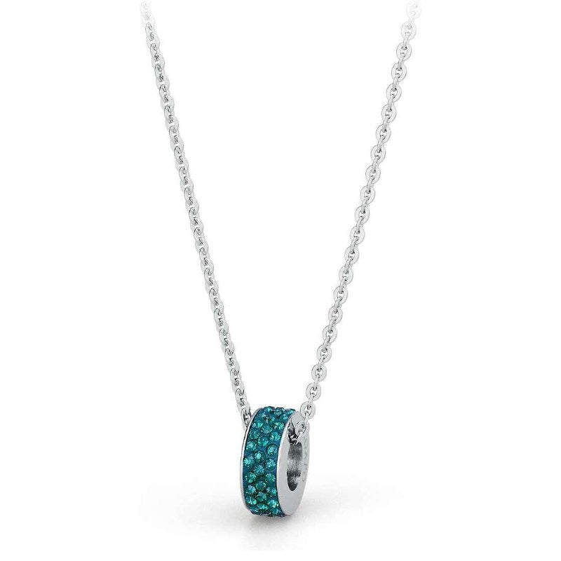 Collana da donna in acciaio ciondolo cristalli S'Agapõ SCR09