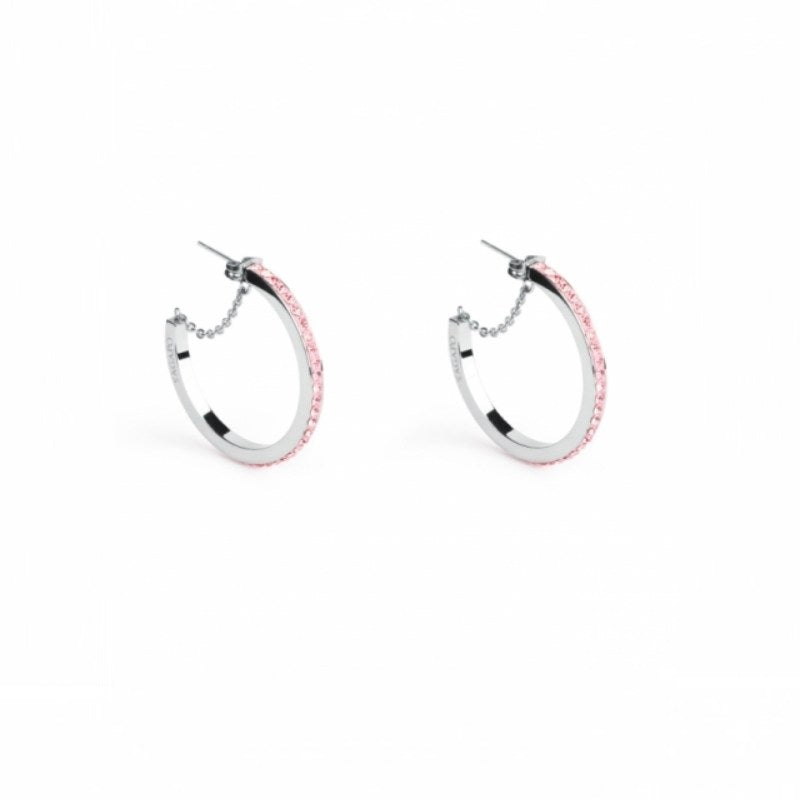 Orecchini da donna in acciaio con cristalli rosa S'Agapõ SCR23