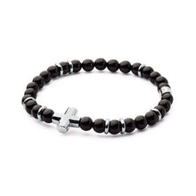 Carica l&#39;immagine nel visualizzatore di Gallery, Bracciale da uomo con elastico in acciaio e pietre S&#39;Agapõ SDA11
