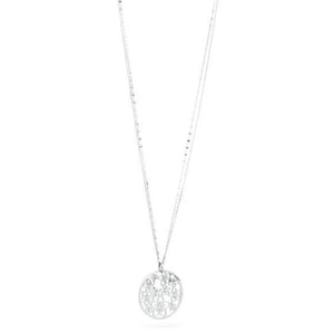 Collana da donna in acciaio cerchio di fiori S'Agapõ SFL01
