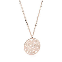 Carica l&#39;immagine nel visualizzatore di Gallery, Collana da donna in acciaio oro rosa cerchio di fiori S&#39;Agapõ SFL03
