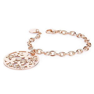 Bracciale da donna in acciaio oro rosa Flower S'Agapõ SFL13