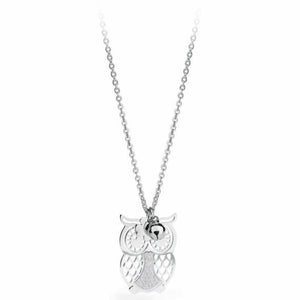 Collana da donna in acciaio ciondolo gufo S'Agapõ SGA04