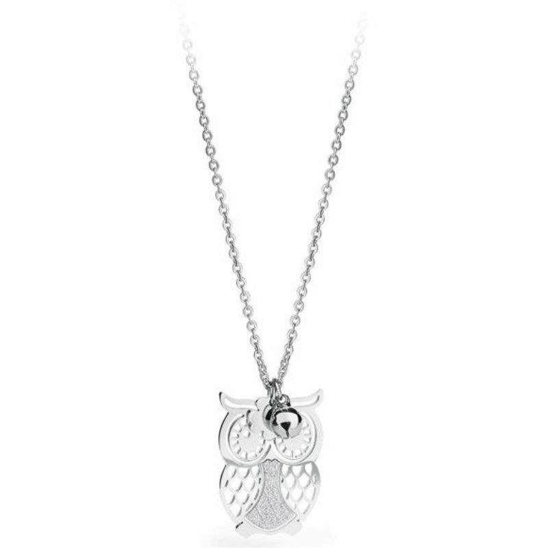 Collana da donna in acciaio ciondolo gufo S'Agapõ SGA04