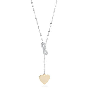 Collana da donna in acciaio infinito e cuore S'Agapõ SLP01