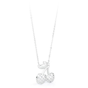 Collana da donna in acciaio ciondolo ciliegie S'Agapõ SWE03