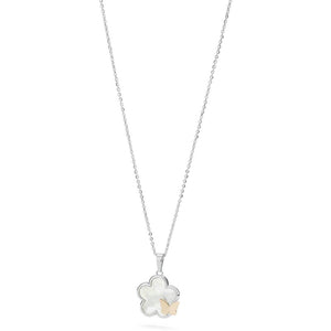 Collana da donna in acciaio ciondolo  fiore S'Agapõ SWR02