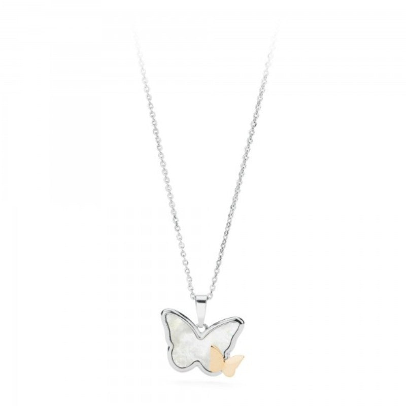 Collana da donna in acciaio ciondolo farfalla S'Agapõ SWR03
