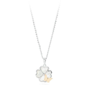 Collana da donna in acciaio ciondolo quadrifoglio S'Agapõ SWR04