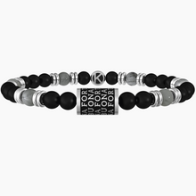 Cargar imagen en el visor de la galería, Pulsera De Hombre Con Charm Y Ágata Negra Kidult 732190
